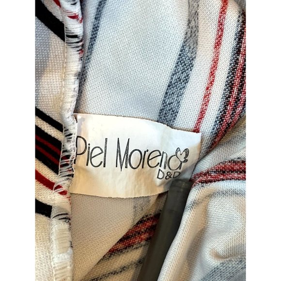 Piel Morena Women's Striped Jumpsuit Sweetheart Wide Leg Backless White Red SZ 2 - Picture 6 of 7